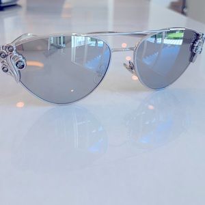 Versace silver, mirrored , sunglasses great condition only worn twice